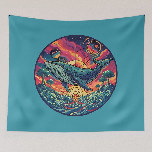 Item preview, Cosmic Whale | Surreal Ocean and Universe Illustration designed and sold by MartynaKanik.