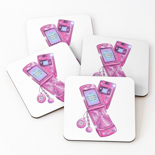 Item preview, Y2K Pink Flip Phone The Universe Is Calling designed and sold by DigitalAnnaBanana.