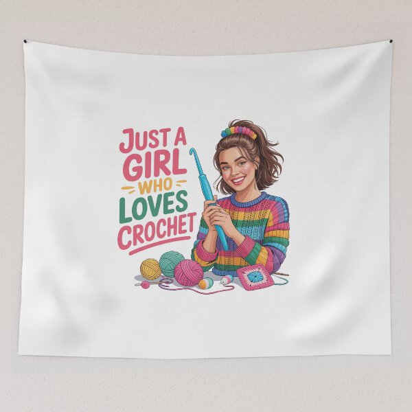 Item preview, just a girl who loves crochet designed and sold by jkrphoto.