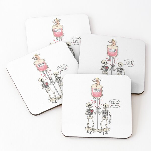 Item preview, Skeleton Love Potion - Funny Medical X-Ray Valentine Sticker designed and sold by Medoodles.
