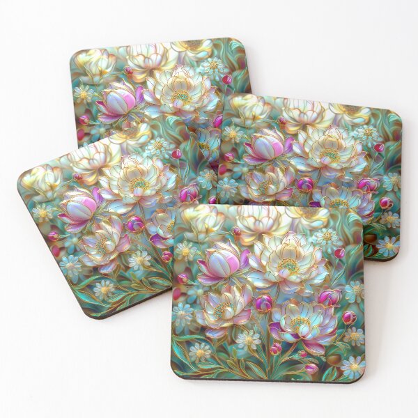 Item preview, Peonies Flowers Stained Glass Art designed and sold by MargaretWiktor.