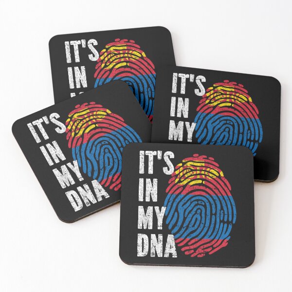 Item preview, IT'S IN MY DNA Mongolia Flag Roots designed and sold by CosmoKitsch.