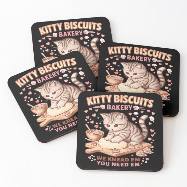 Item preview, Cute Baking Cat Illustration – Kitty Biscuits Bakery Funny Cat Lover designed and sold by Blastive .