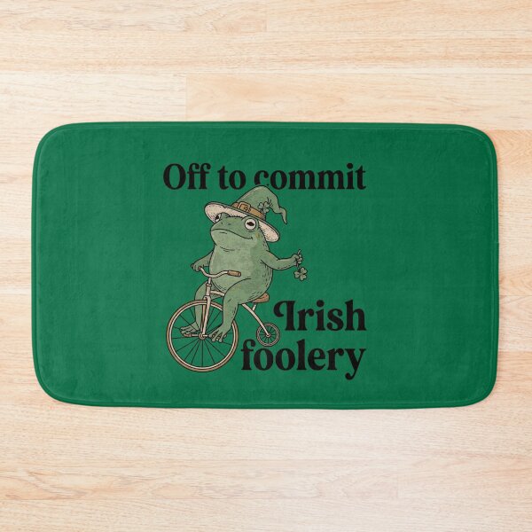 Item preview, Off To Commit Irish Foolery Frog designed and sold by FreshVibe Prints.