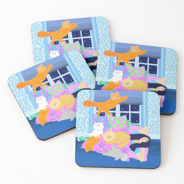 Item preview, Whimsical Cat Nap: A Cozy Retreat in Playful Relaxation designed and sold by MidModMagic.