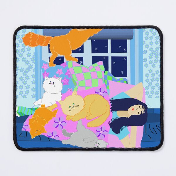 Item preview, Whimsical Cat Nap: A Cozy Retreat in Playful Relaxation designed and sold by MidModMagic.
