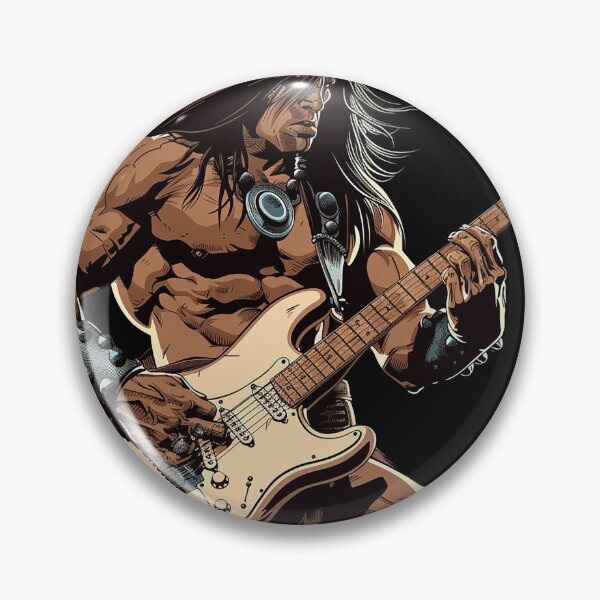 Item preview, barbarian guitarist designed and sold by nerdyrock.