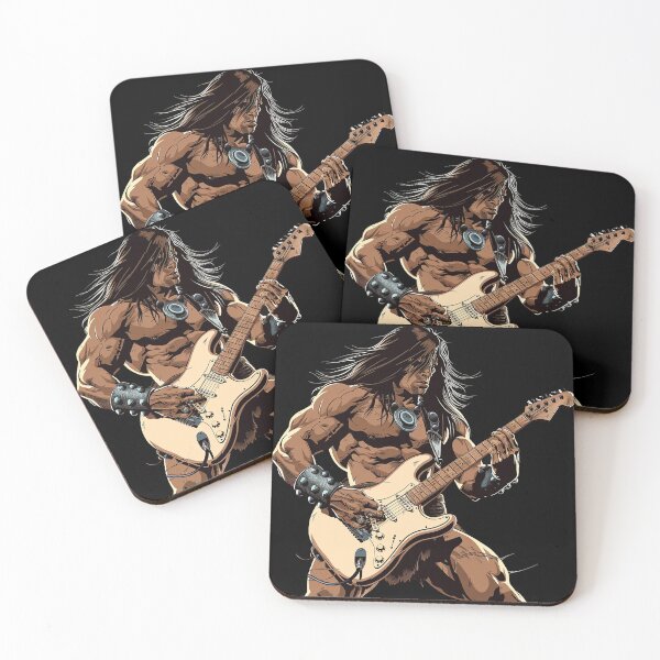 Item preview, barbarian guitarist designed and sold by nerdyrock.
