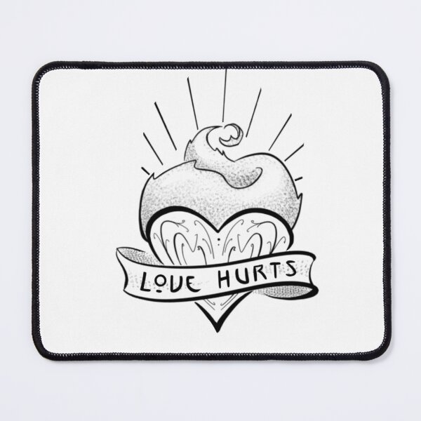 Item preview, Ornamental old-school sacred heart, Love Hurts designed and sold by CleyVonSlay.