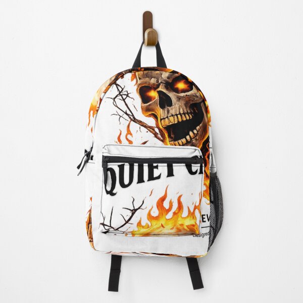 Item preview, Quiet Chaos Club Flaming Skull Design designed and sold by VivaThread.