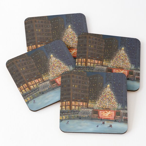 Item preview, Holiday Memories, New York City, Rockefeller Center. Colorful Cityscape Art designed and sold by KarenZuk.