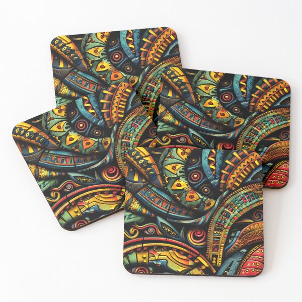 Item preview, African-Inspired Colorfully Vibrant Ornate Exotic Design Art designed and sold by DEC02.