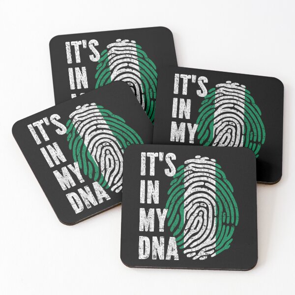Item preview, IT'S IN MY DNA Nigeria Flag Roots designed and sold by CosmoKitsch.