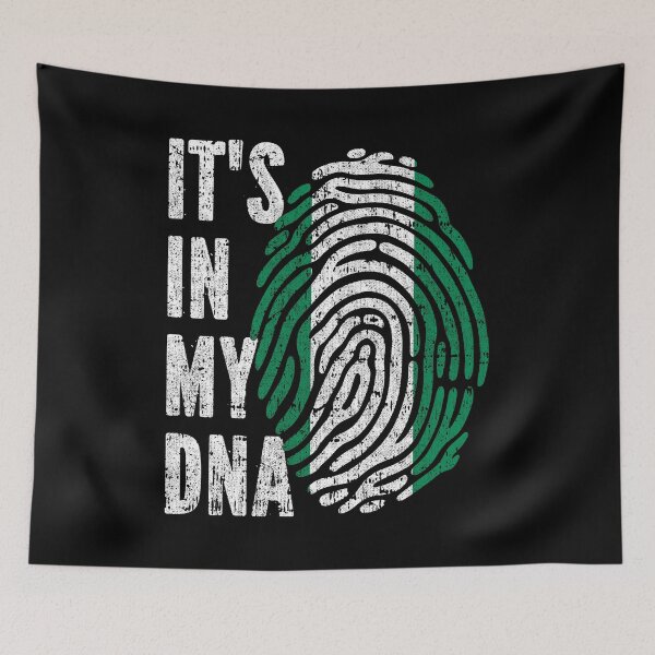 Item preview, IT'S IN MY DNA Nigeria Flag Roots designed and sold by CosmoKitsch.