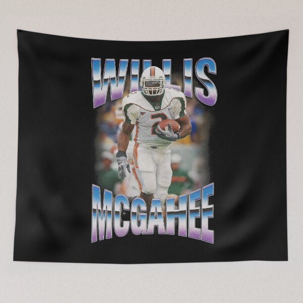 Item preview, Willis McGahee Miami Hurricanes Retro Bootleg Shirt – Vintage College Football Art designed and sold by TheArtOfCar.