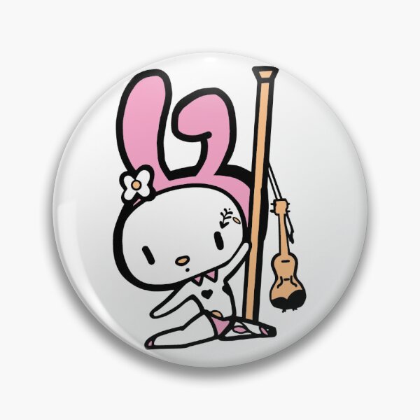 Item preview, My Melody as a poledancer! cute pinup sticker design designed and sold by Soratern.