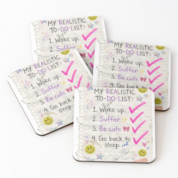 Item preview, My Realistic To Do List Funny Y2K Meme designed and sold by DigitalAnnaBanana.