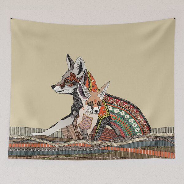 Item preview, Indian desert foxes sand designed and sold by scrummy.