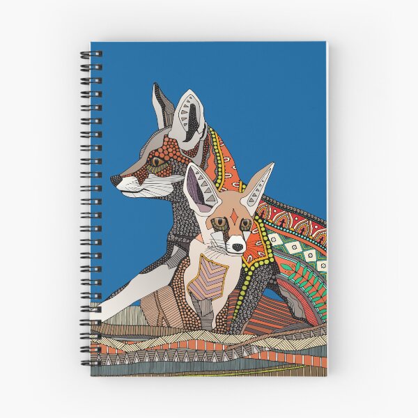 Item preview, Indian desert foxes cobalt designed and sold by scrummy.
