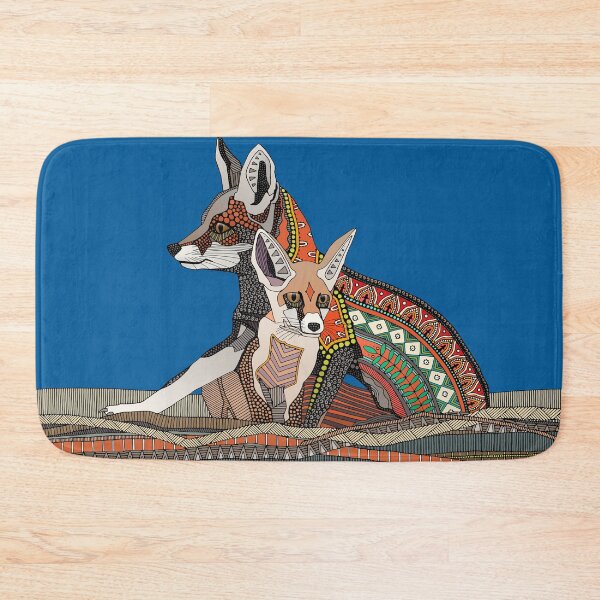 Item preview, Indian desert foxes cobalt designed and sold by scrummy.