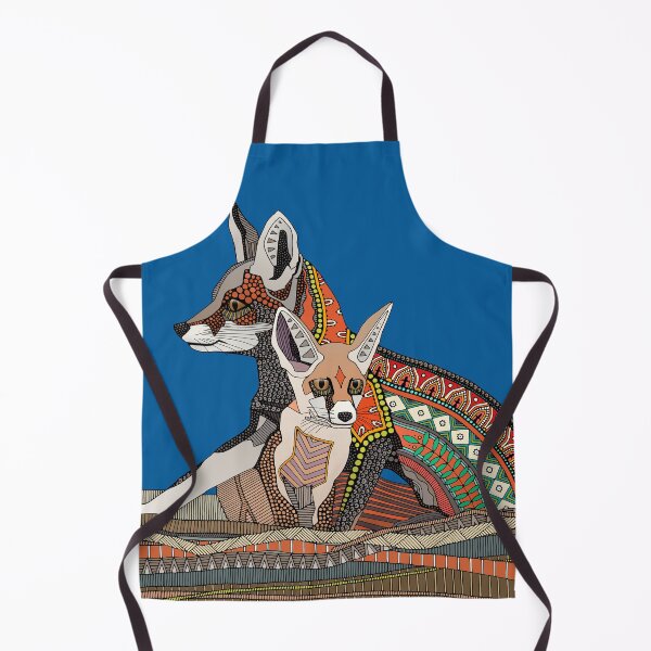 Item preview, Indian desert foxes cobalt designed and sold by scrummy.