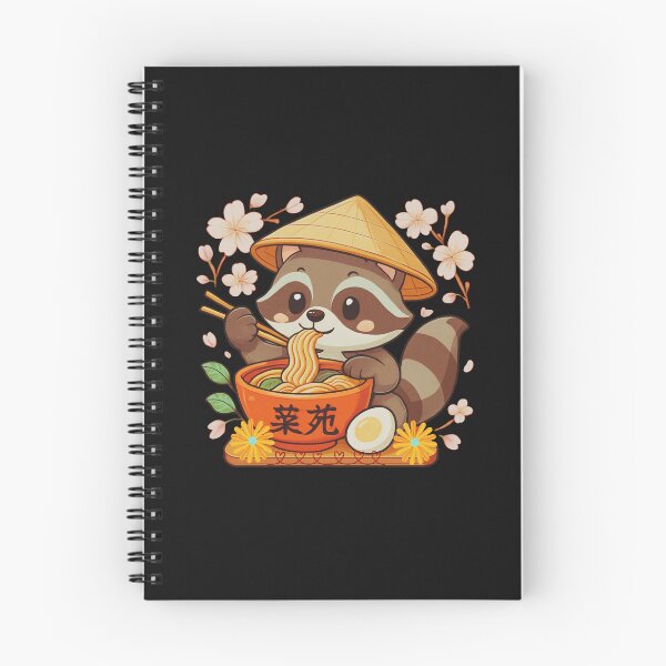 Item preview, Cute Kawaii Raccoon Eating Ramen Noodles classic Essential T- Shirt designed and sold by MKTreasures.