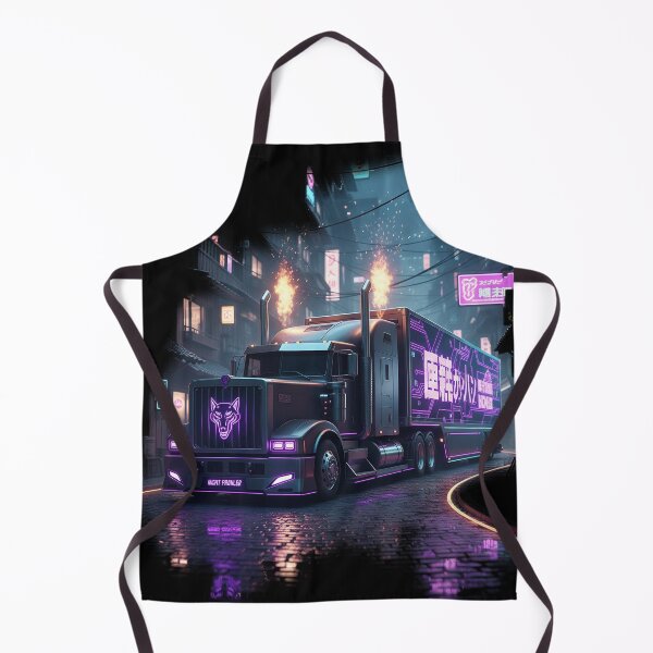 Item preview, Neon Wolf Cyberpunk Purple Night Truck designed and sold by BounoWorld.