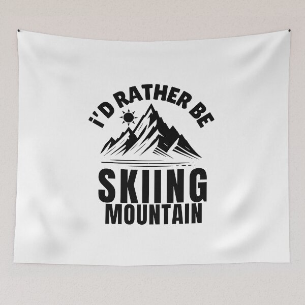 Item preview, id rather be Skiing Mountain,Snowboard,Snowboarding  designed and sold by belladesign7.