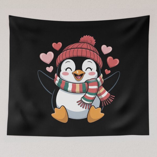 Item preview, Valentine's Day Penguin Heart Balloon Cute designed and sold by Dabbing Turtle Designs.