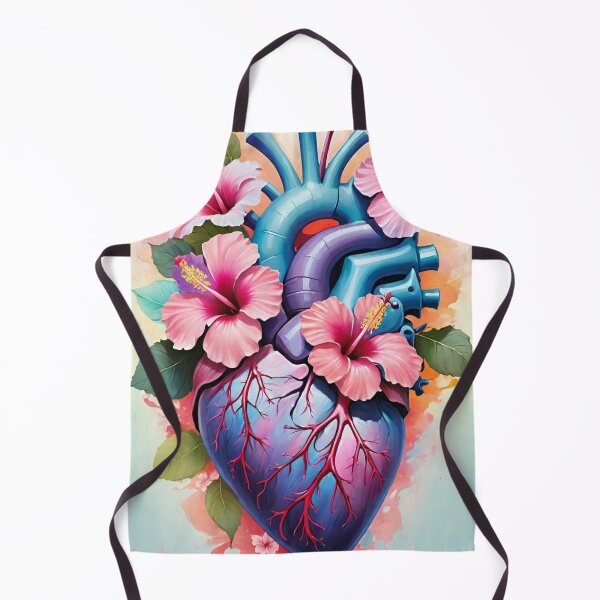 Item preview, Hibiscus Heart Floral Anatomical Heart Illustration designed and sold by Queenie Aficial.