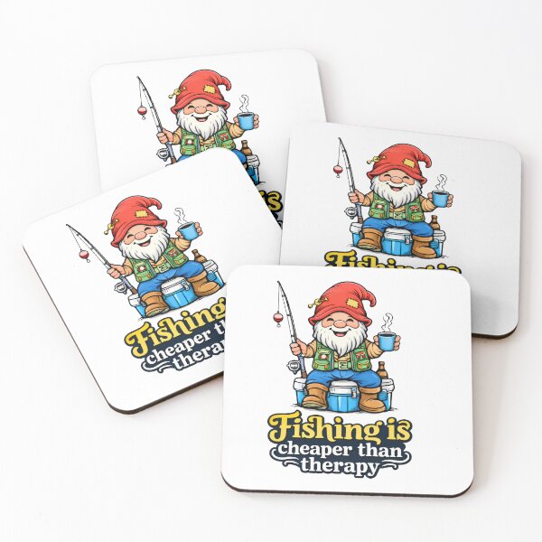 Item preview, Fishing Is Cheaper Than Therapy Gnome Illustration designed and sold by Moriarty's Digital Visions.