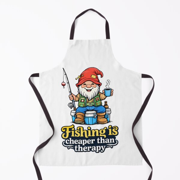 Item preview, Fishing Is Cheaper Than Therapy Gnome Illustration designed and sold by Moriarty's Digital Visions.