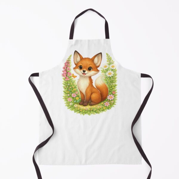 Item preview, Adorable Forest Fox in a Spring Botanical Frame designed and sold by MalgoRys.