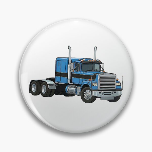 Item preview, Blue cartoon semi truck designed and sold by ReganDesigns.