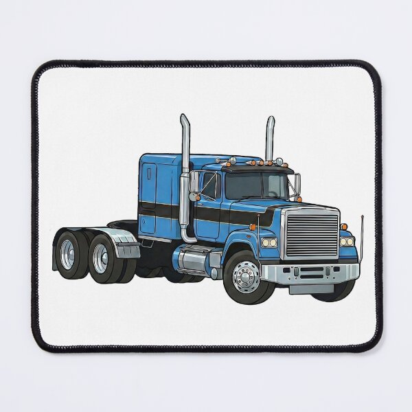 Item preview, Blue cartoon semi truck designed and sold by ReganDesigns.