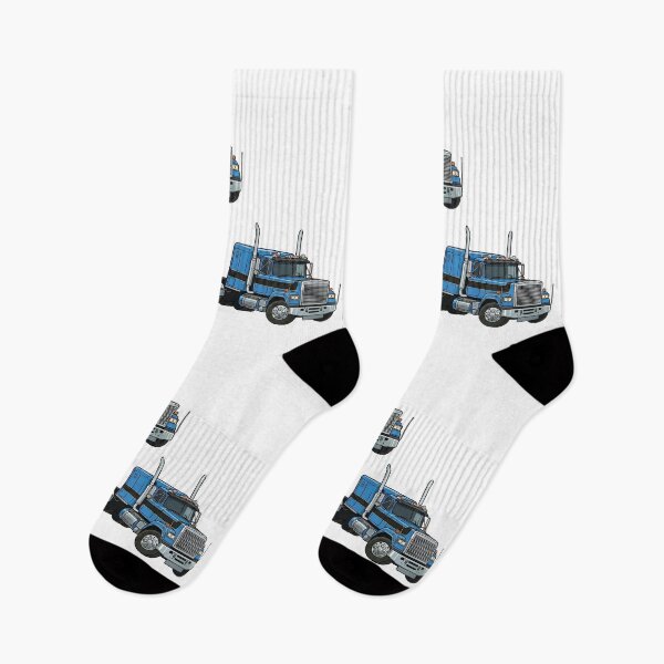 Item preview, Blue cartoon semi truck designed and sold by ReganDesigns.