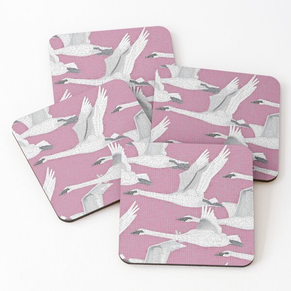 Item preview, swan mosaic pink designed and sold by scrummy.