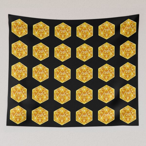 Item preview, Golden Dice - D20 designed and sold by gracefullizard.
