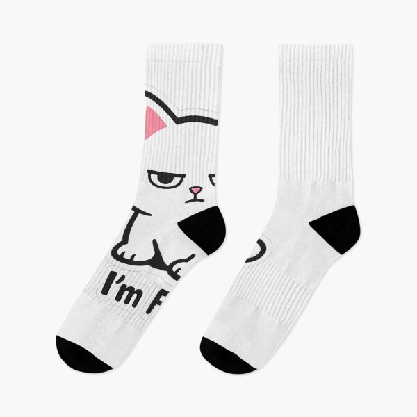 Item preview, I’m Fine Grumpy Cat – Sarcastic Cute Mood Design designed and sold by EpicwaveDesigns.