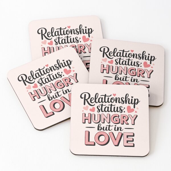 Item preview, Relationship Status: Hungry but in Love – Funny Valentine Quote Design designed and sold by ABLAT-CREATIONS.