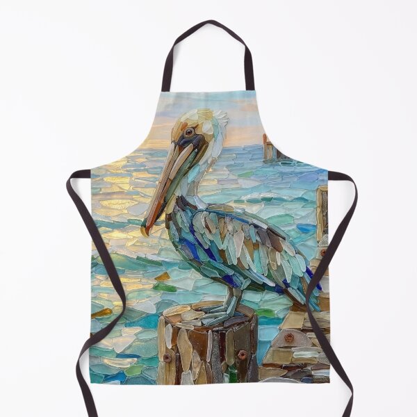 Item preview, Sea Glass Pelican Mosaic designed and sold by Tridentulus.