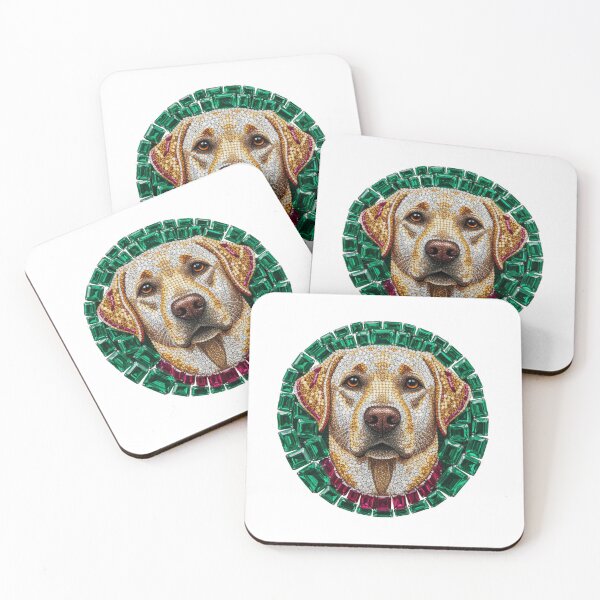 Item preview, Jeweled Labrador Retriever - Emerald & Diamond Dog Portrait designed and sold by DigitalGemArt.