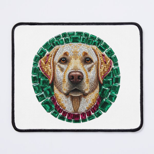 Item preview, Jeweled Labrador Retriever - Emerald & Diamond Dog Portrait designed and sold by DigitalGemArt.