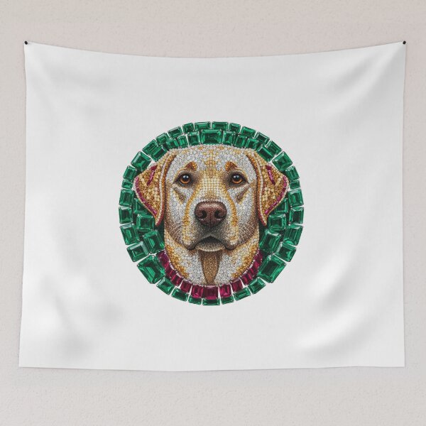 Item preview, Jeweled Labrador Retriever - Emerald & Diamond Dog Portrait designed and sold by DigitalGemArt.