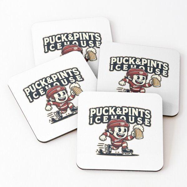 Item preview, Pucks & Pints Icehouse designed and sold by RisingWolfStudio.