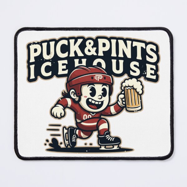 Item preview, Pucks & Pints Icehouse designed and sold by RisingWolfStudio.