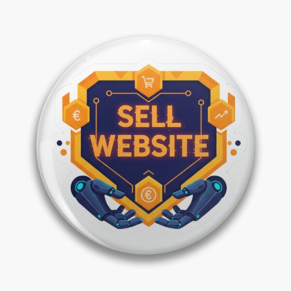 Item preview, Sell Website: Futuristic Digital Business & Tech flipping Badge designed and sold by Fatomfatom.
