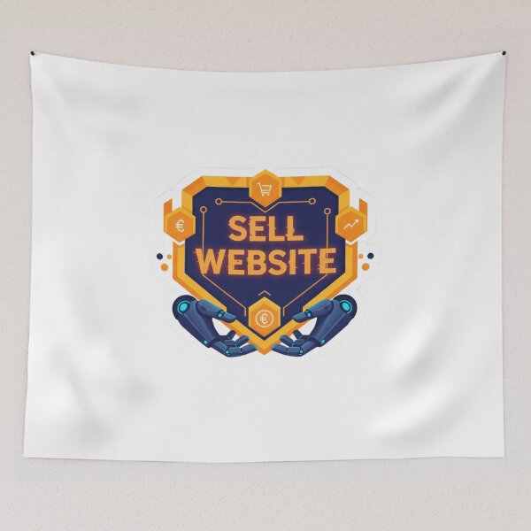 Item preview, Sell Website: Futuristic Digital Business & Tech flipping Badge designed and sold by Fatomfatom.