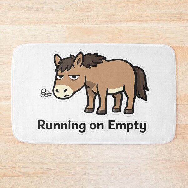 Item preview, Running On Empty Horse – Exhausted Funny Cartoon designed and sold by EpicwaveDesigns.
