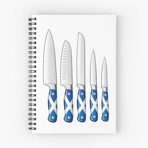 Item preview, Scottish Chef Knife Set Illustration - Blue Saltire Handle Art designed and sold by Loom on the Loch.